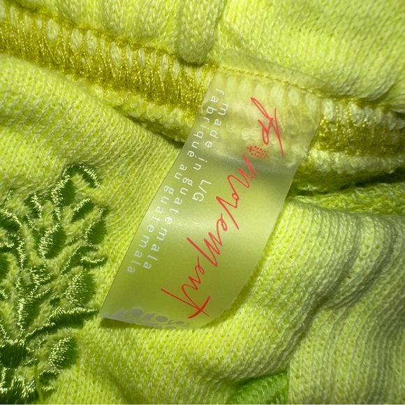 NEW FP Movement Free People MVP Pants Neon Green Slouchy Wide Loose Baggy Boho - Picture 11 of 13